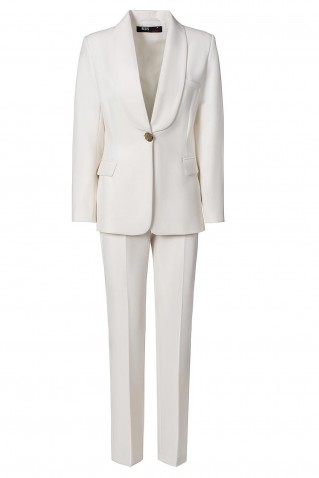 Kostium ze spodniami biały